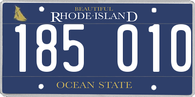 RI license plate 185010