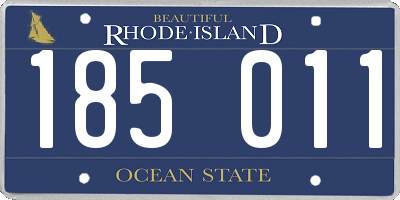RI license plate 185011