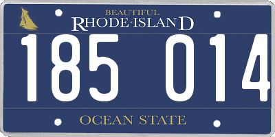 RI license plate 185014