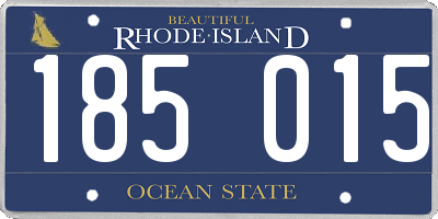 RI license plate 185015