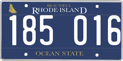 RI license plate 185016
