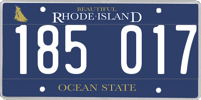 RI license plate 185017