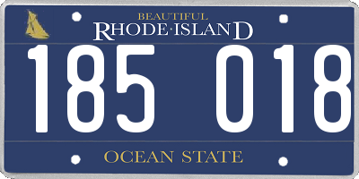 RI license plate 185018