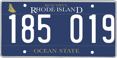 RI license plate 185019