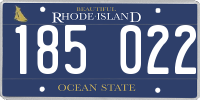 RI license plate 185022