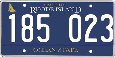 RI license plate 185023
