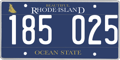 RI license plate 185025