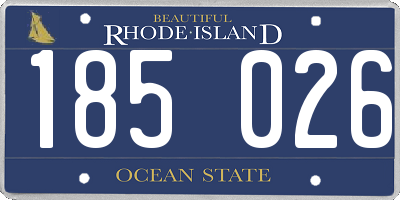 RI license plate 185026