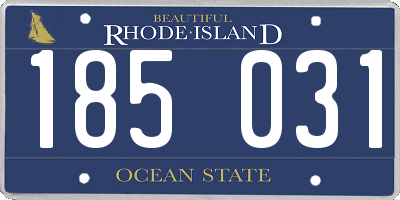 RI license plate 185031
