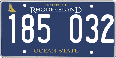 RI license plate 185032
