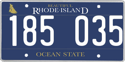 RI license plate 185035