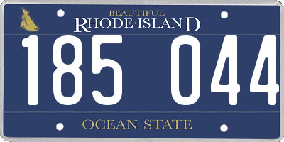 RI license plate 185044
