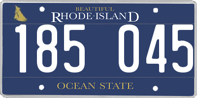 RI license plate 185045