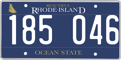 RI license plate 185046
