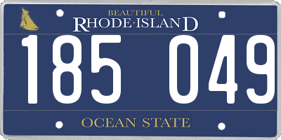 RI license plate 185049