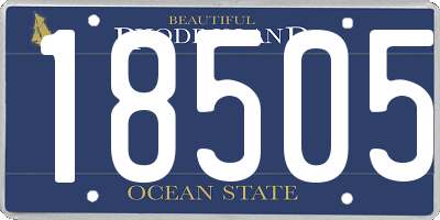 RI license plate 18505
