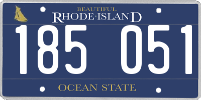 RI license plate 185051
