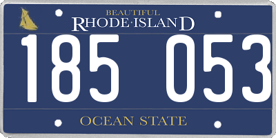 RI license plate 185053