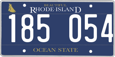 RI license plate 185054
