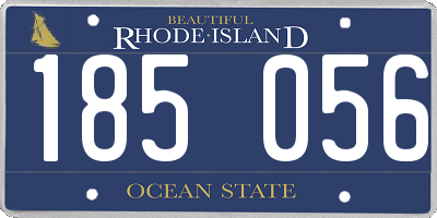 RI license plate 185056