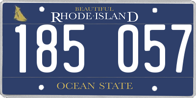 RI license plate 185057