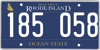 RI license plate 185058