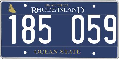 RI license plate 185059