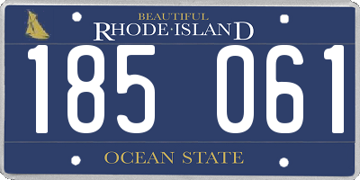 RI license plate 185061