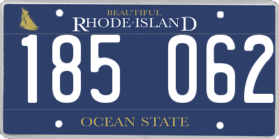 RI license plate 185062