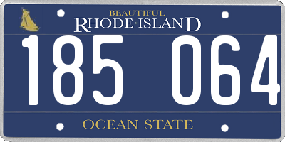 RI license plate 185064