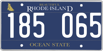 RI license plate 185065