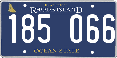 RI license plate 185066