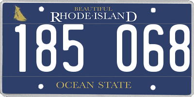 RI license plate 185068