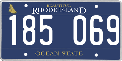 RI license plate 185069