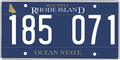 RI license plate 185071