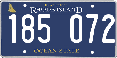 RI license plate 185072