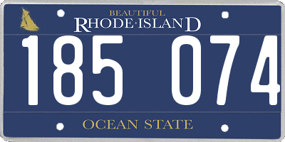 RI license plate 185074