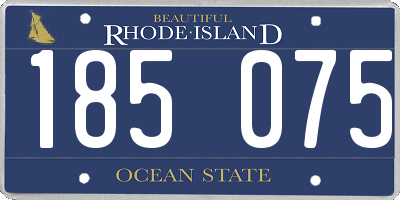 RI license plate 185075