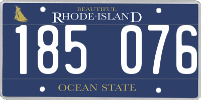 RI license plate 185076