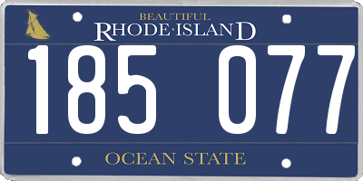RI license plate 185077