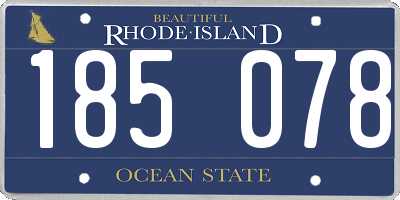 RI license plate 185078