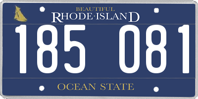 RI license plate 185081
