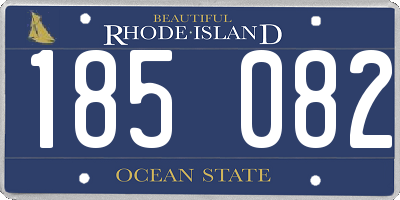 RI license plate 185082