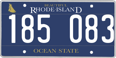 RI license plate 185083