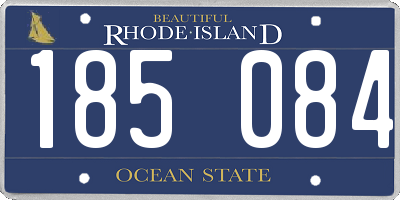 RI license plate 185084