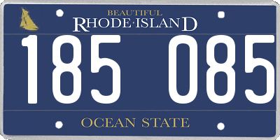 RI license plate 185085