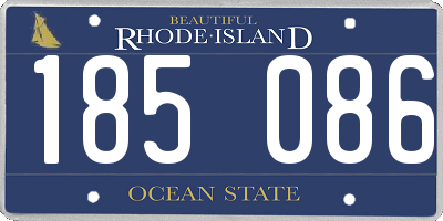 RI license plate 185086