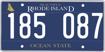 RI license plate 185087