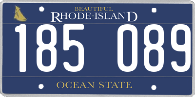 RI license plate 185089