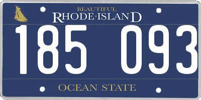 RI license plate 185093